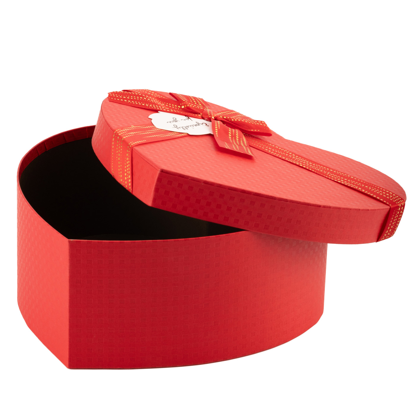 Подарункова коробка у вигляді серця, червона "For you" з бантом, 22*20*9 см, 270376383 1