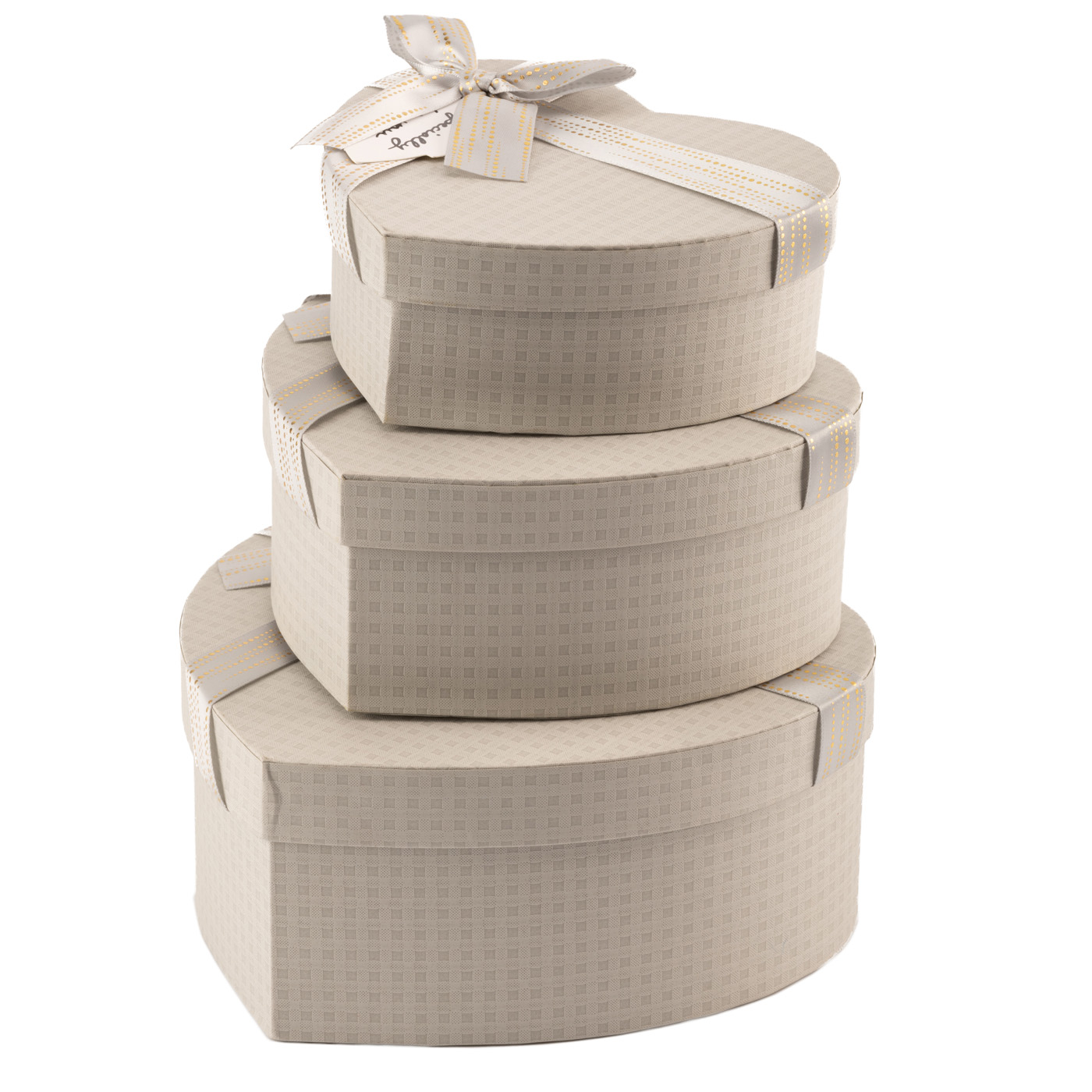 Подарункова коробка у вигляді серця, сіра "For you" з бантом, 16*14*6 см, 270376451 2