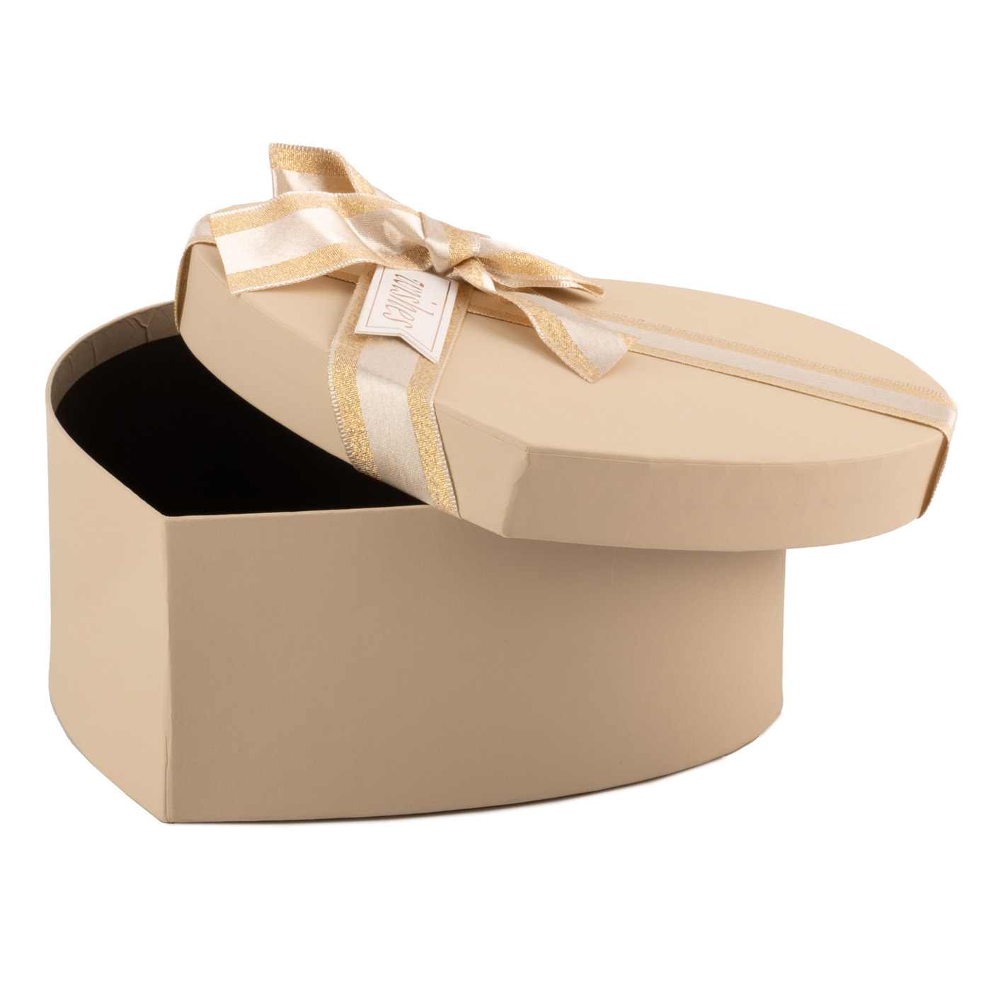 Подарункова коробка у вигляді серця, "Beige" з бантом, 22*20*9 cм, 270389563 1