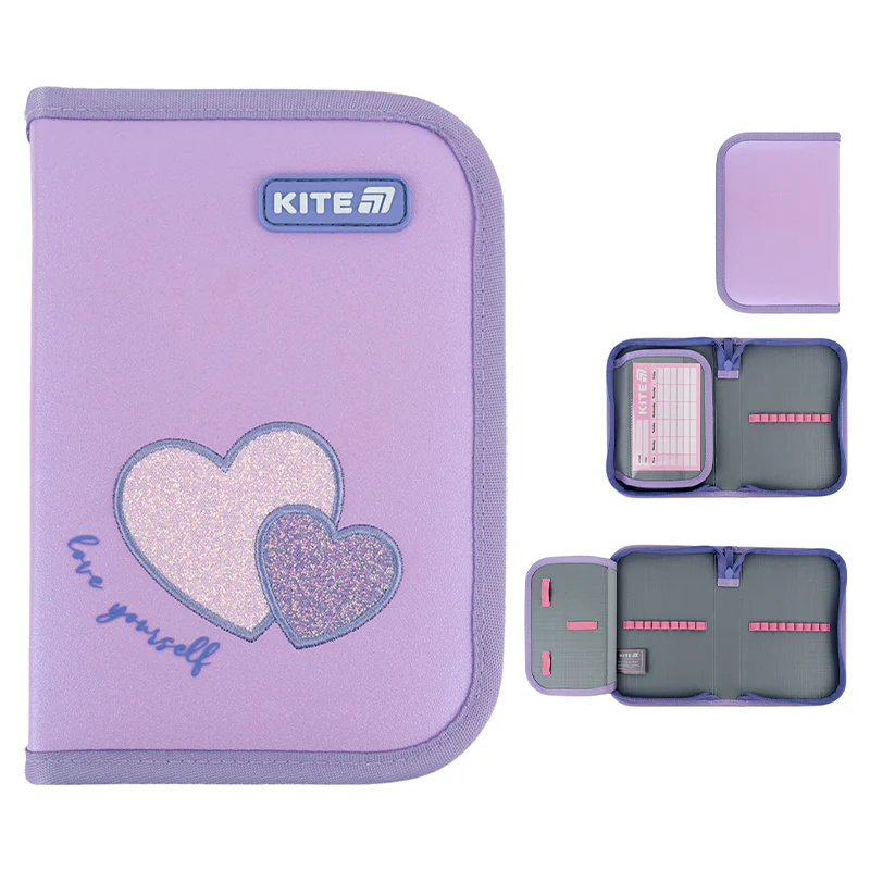 Пенал Kite 1 від., 1 відв., без наповнення 621 Sweetheart, K25-621-1 1