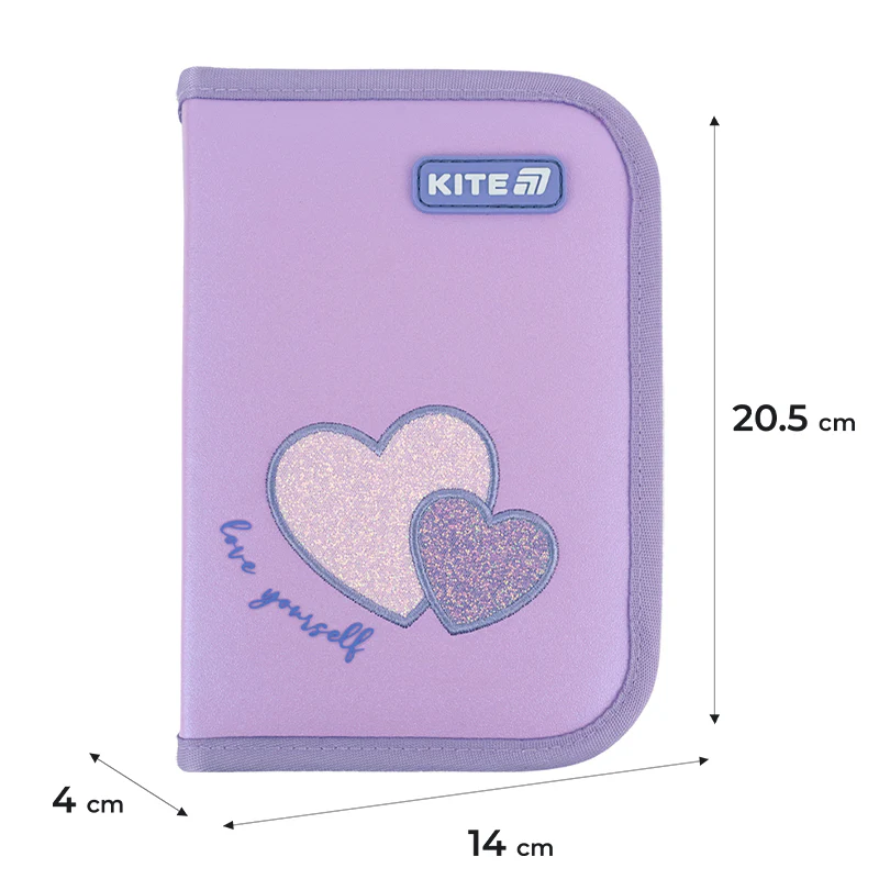 Пенал Kite 1 від., 1 відв., без наповнення 621 Sweetheart, K25-621-1 2