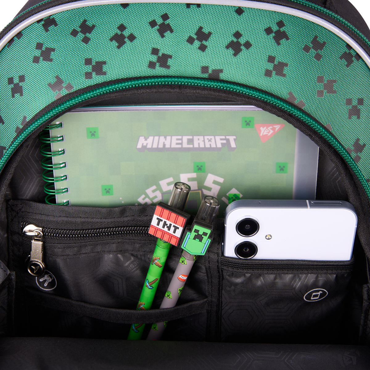 Рюкзак школьный полукаркасный YES S-109 "Minecraft Team", 559883 11