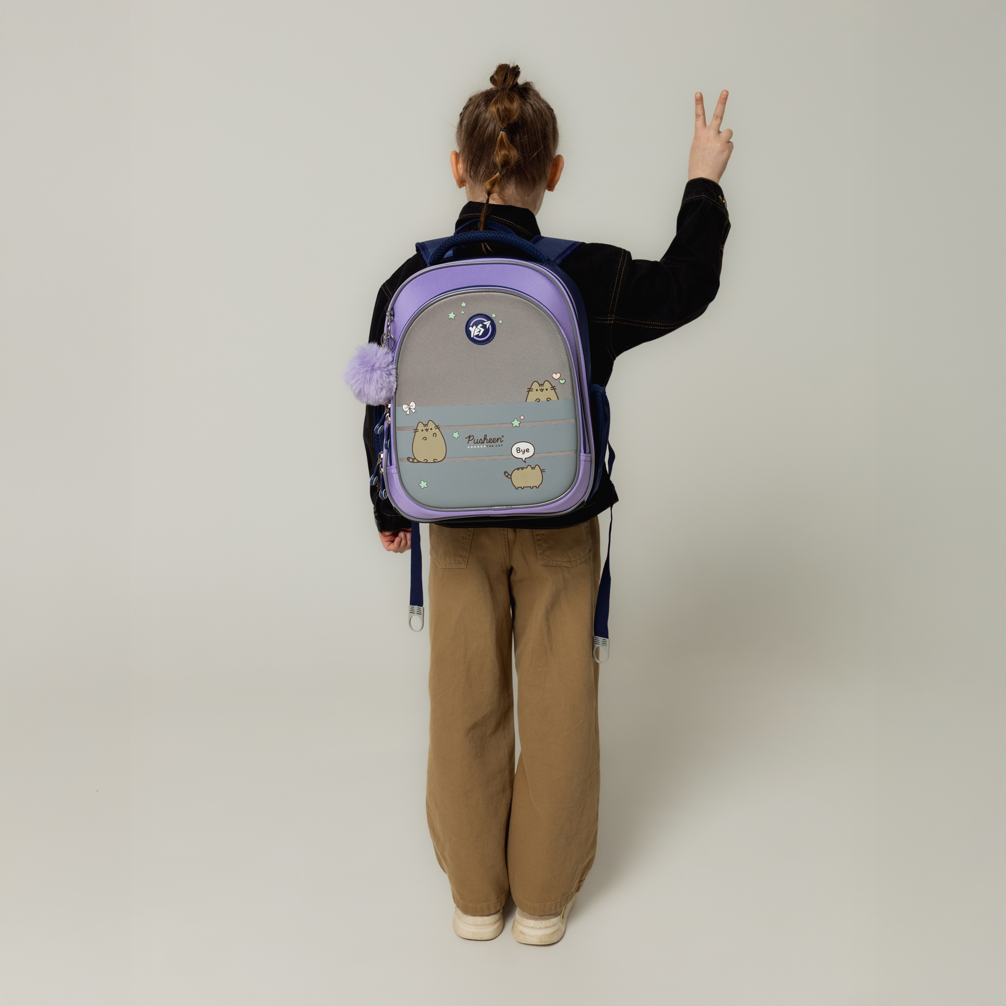 Рюкзак школьный полукаркасный YES S-109 "Pusheen Playful", 559880 14