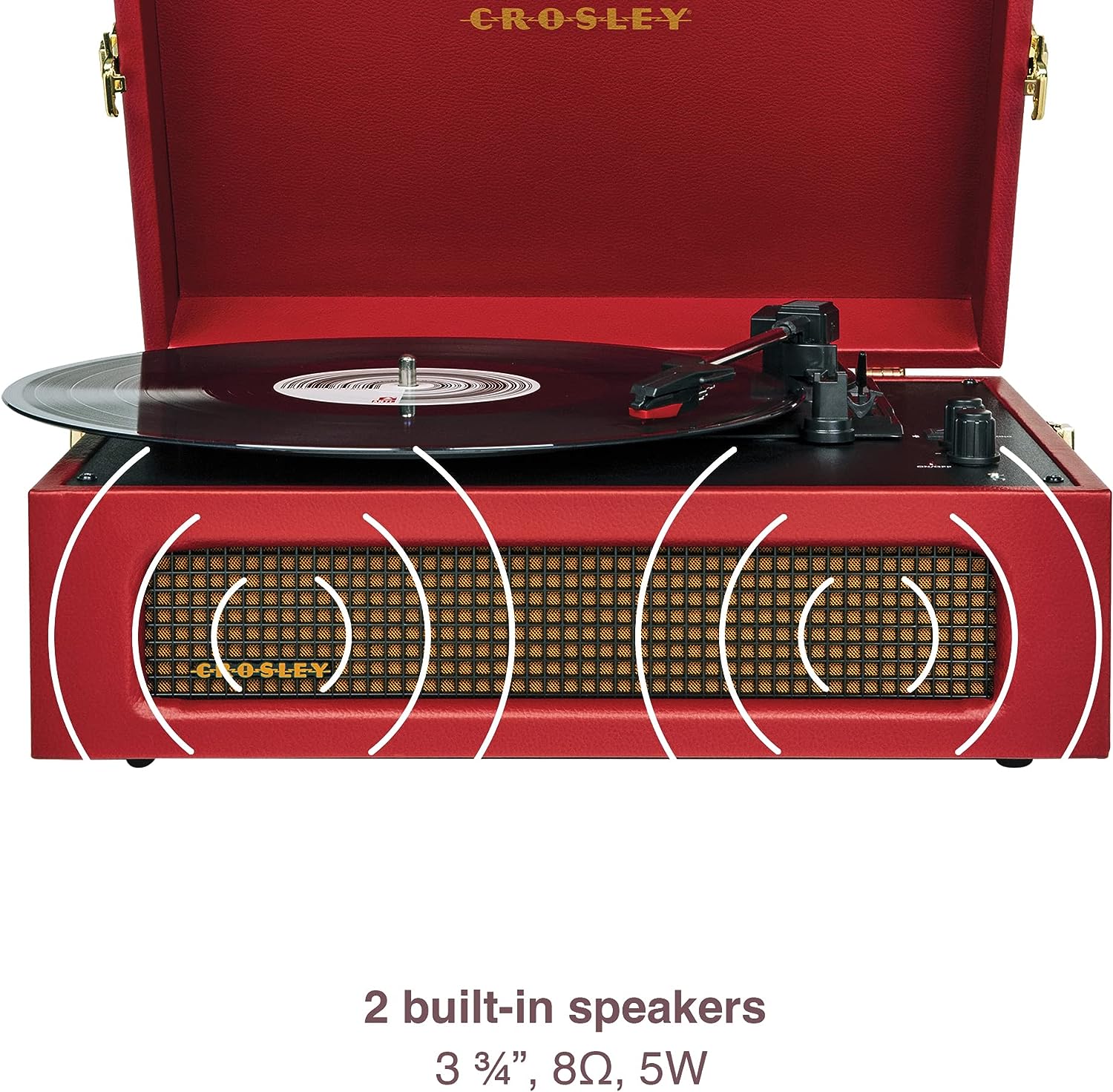 Вініловий програвач Crosley Voyager Burgundy 2