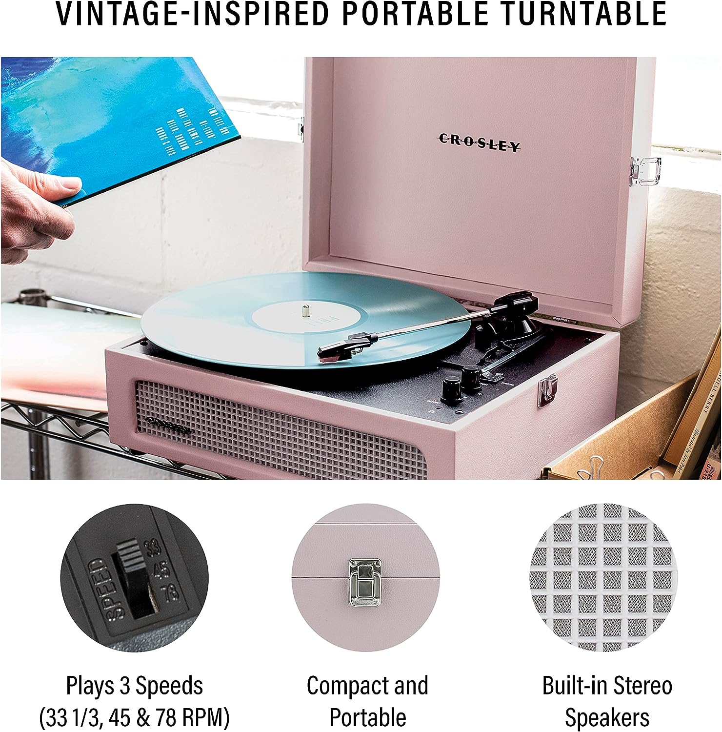 Вініловий програвач Crosley Voyager Amethyst 6