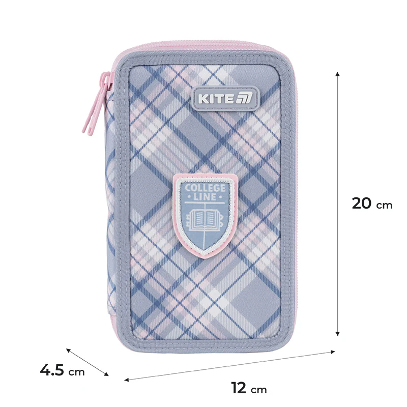 Пенал Kite 2 отделения, без наполнения 623 College Line Girl , K25-623-1 2