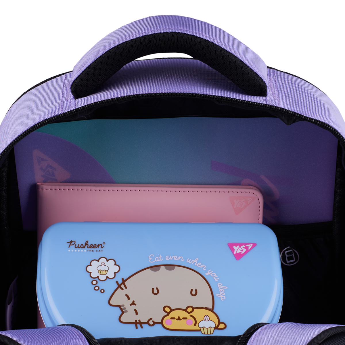 Рюкзак школьный полукаркасный YES S-91 "Pusheen Shiny", 559816 13
