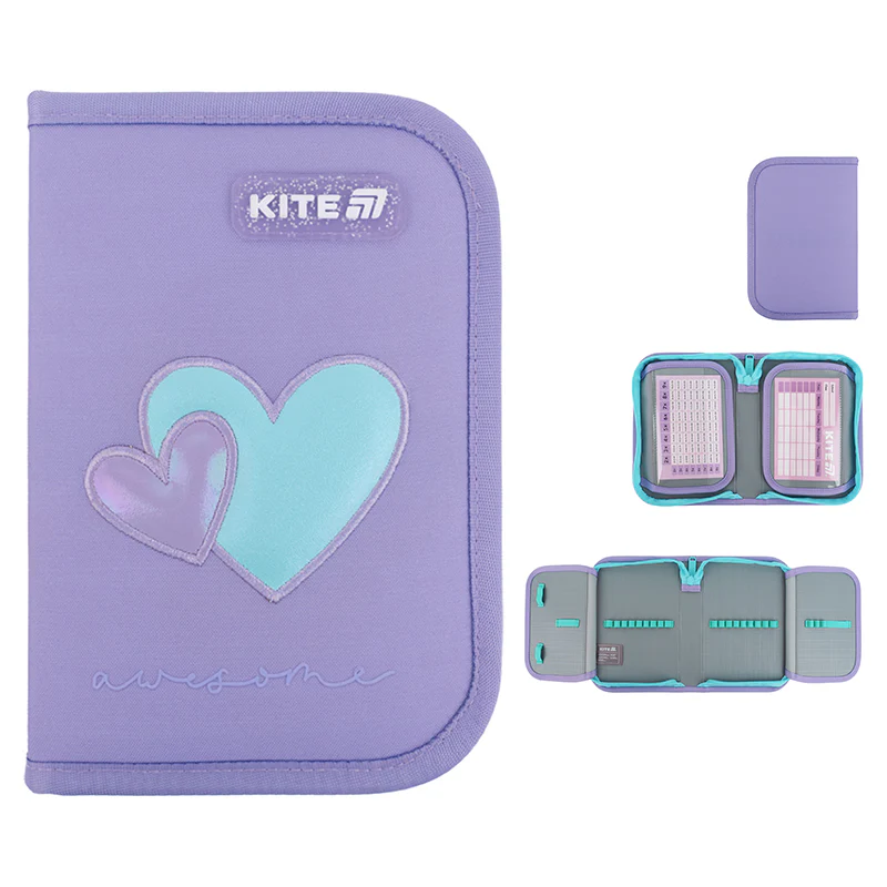 Пенал Kite 1 отделение, 2 отворота, без наполнения 622 Awesome, K25-622-5 1