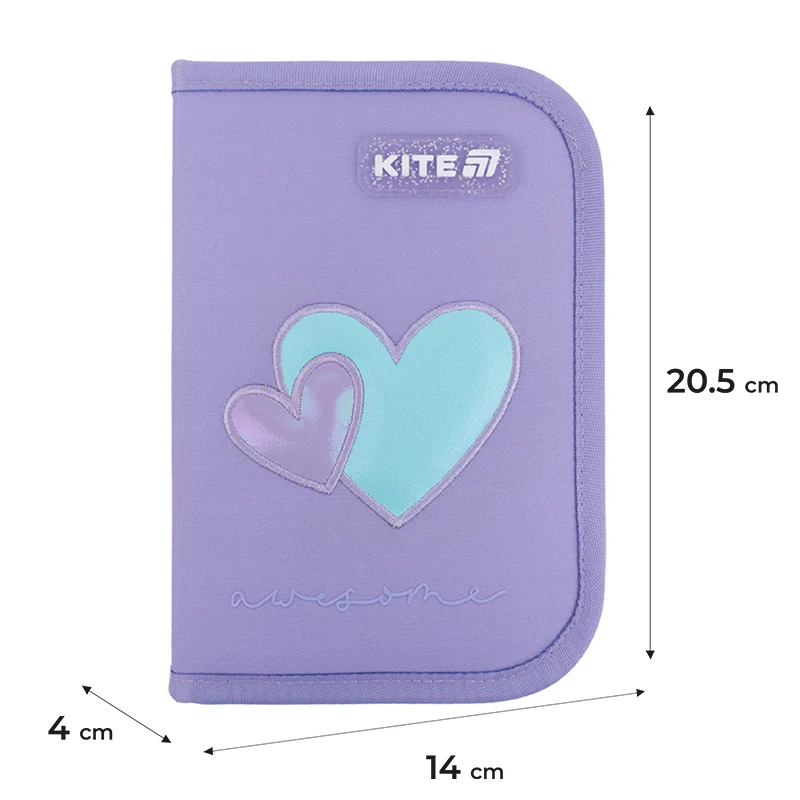 Пенал Kite 1 отделение, 2 отворота, без наполнения 622 Awesome, K25-622-5 2