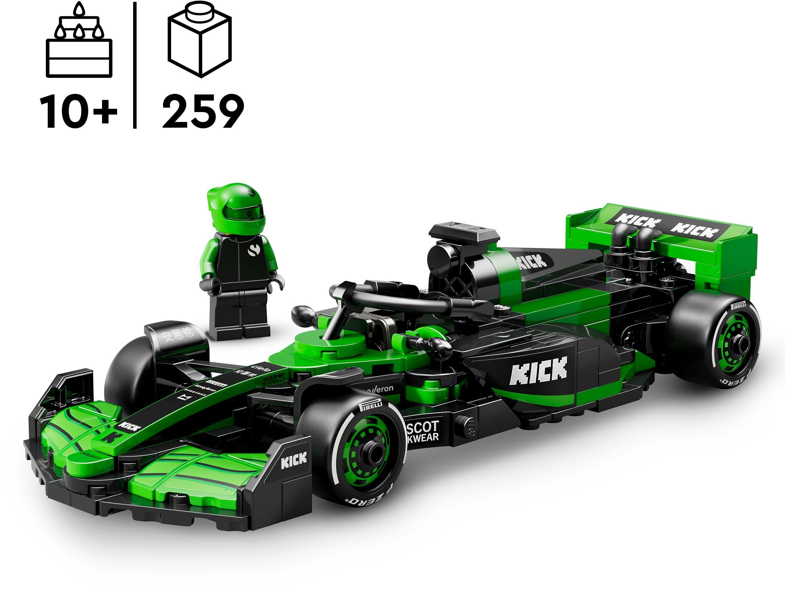 Конструктор Lego Speed Champions "Автомобіль для перегонів KICK Sauber F1® Team C44", 77247 1