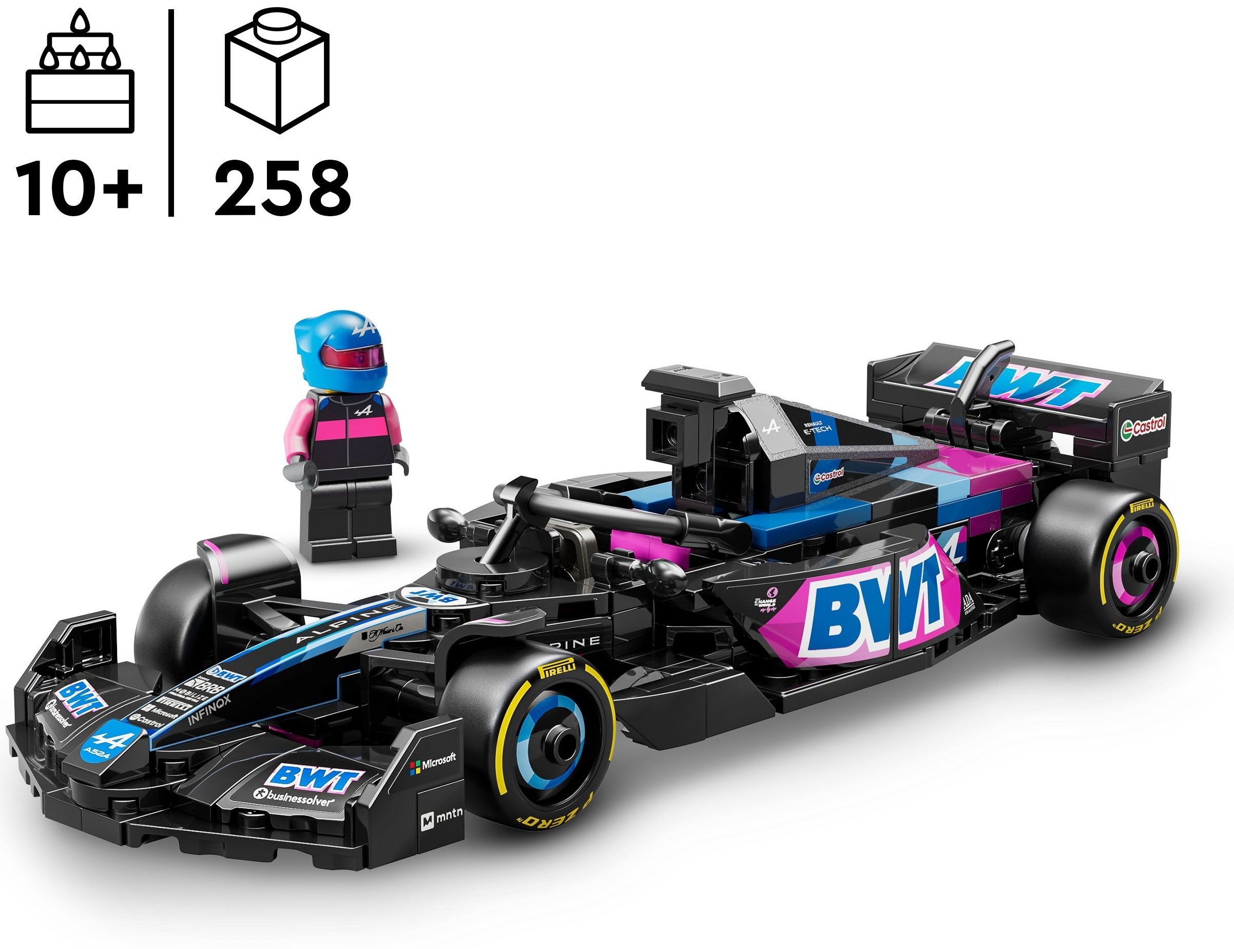 Конструктор Lego Speed Champions "Автомобіль для перегонів BWT Alpine F1® Team A524", 77248 1