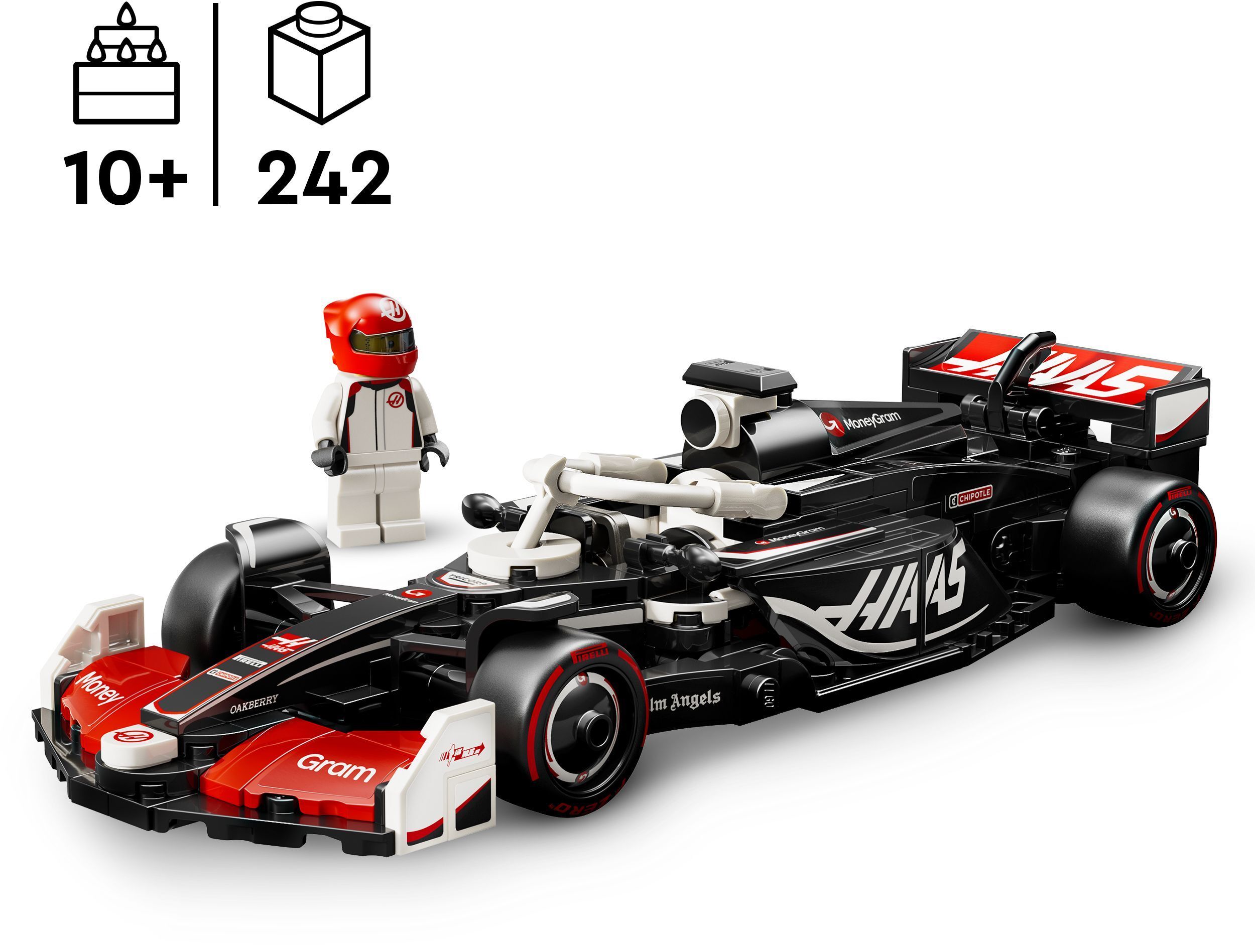 Конструктор Lego Speed Champions "Автомобіль для перегонів MoneyGram Haas F1® Team VF-24", 77250 1