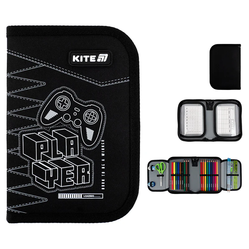Пенал Kite 1 отделение, 2 отворота, с наполнением 622H Player, K25-622H-6 1