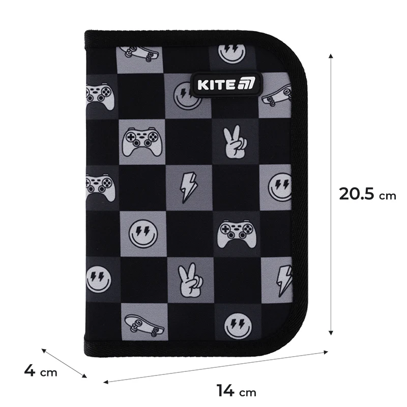Пенал Kite 1 отделение, 1 отворота, без наполнения 621 Game On, K25-621-4 2