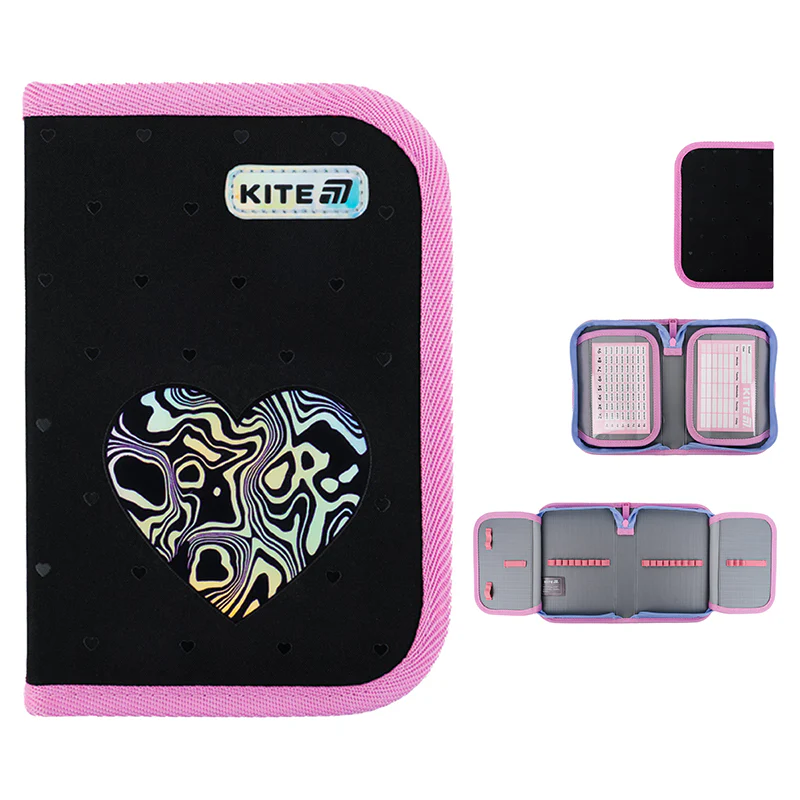 Пенал Kite 1 отделение, 2 отворота, без наполнения 622 Love is, K25-622-3 2