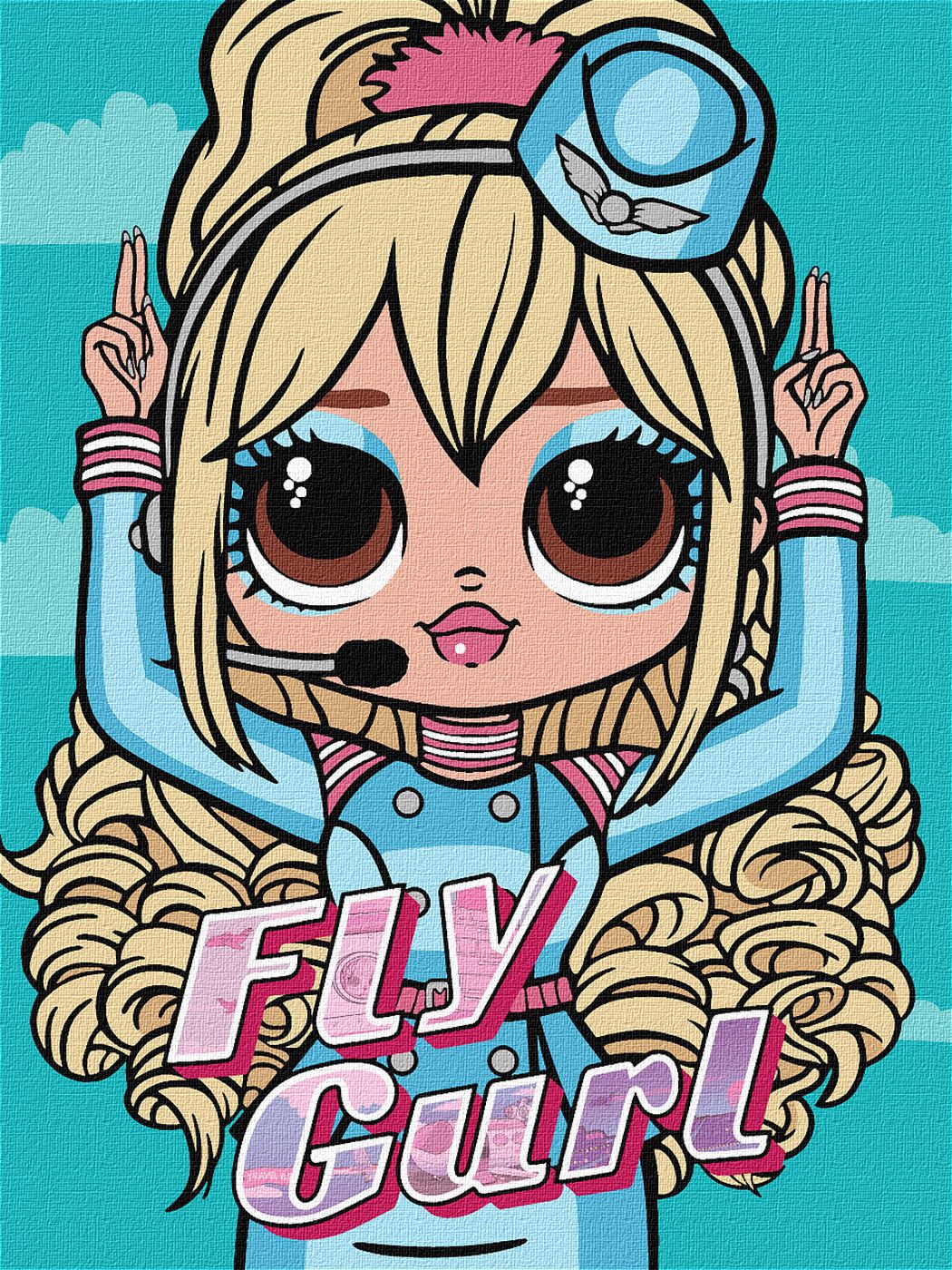 Набір для розпису по номерах "L.O.L. Surprise! O.M.G. Fly Gurl" 30*40 см, KHO6275, ТМ "Ideyka"