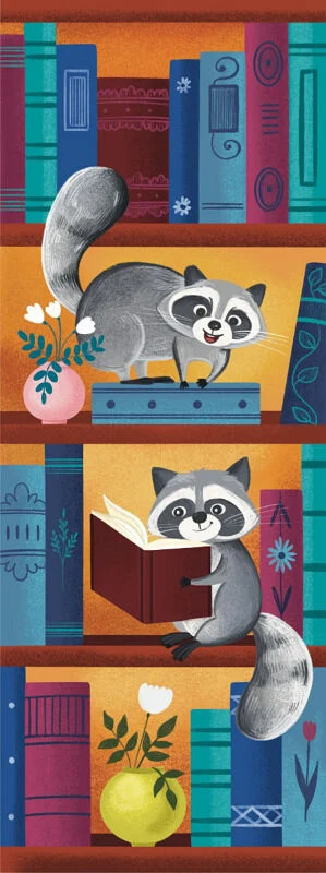 Закладка для книги «Єноти. Книжкова полиця»