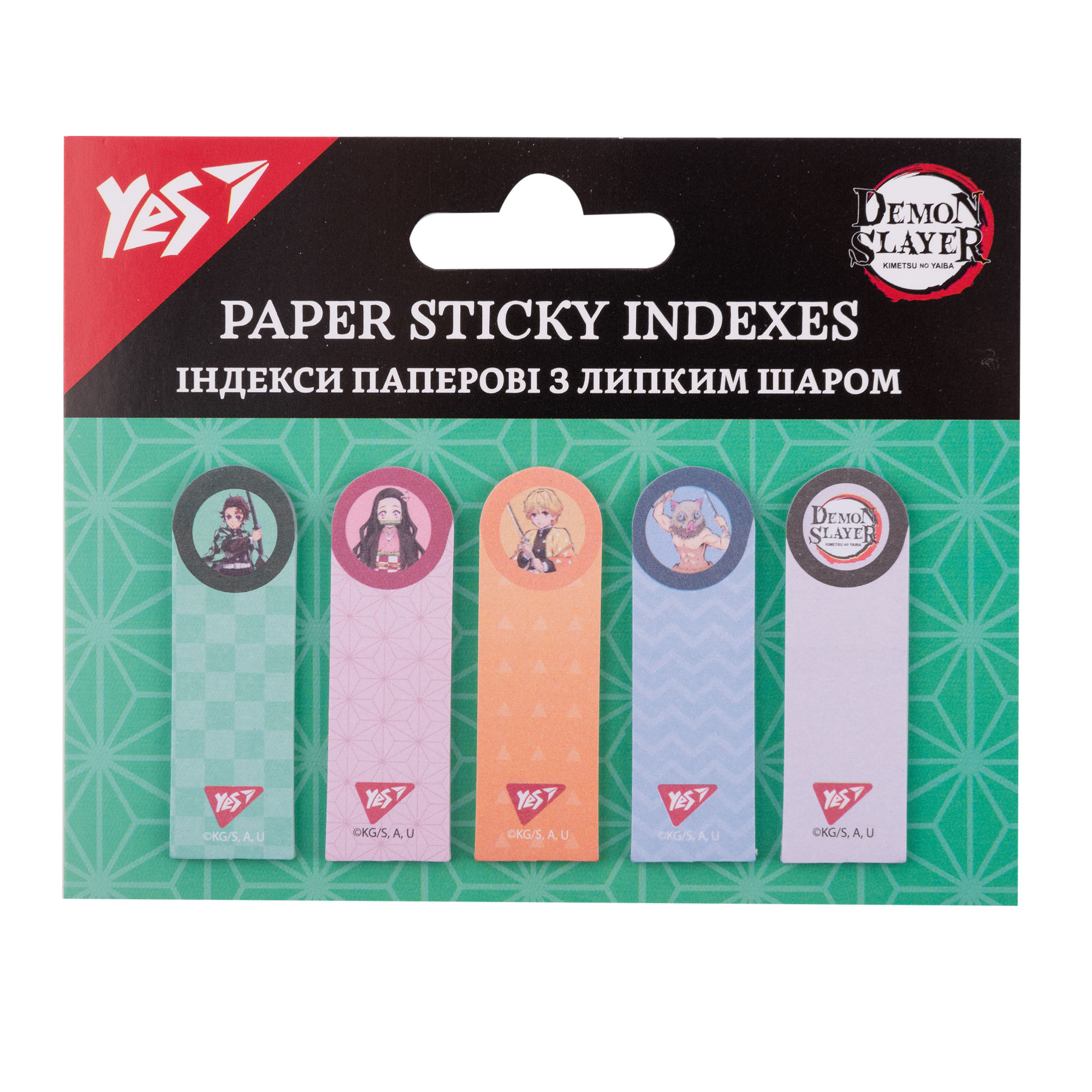 Індекси паперові Yes "Demon Slayer" 55*15 мм, 100 шт (5*20), 170432