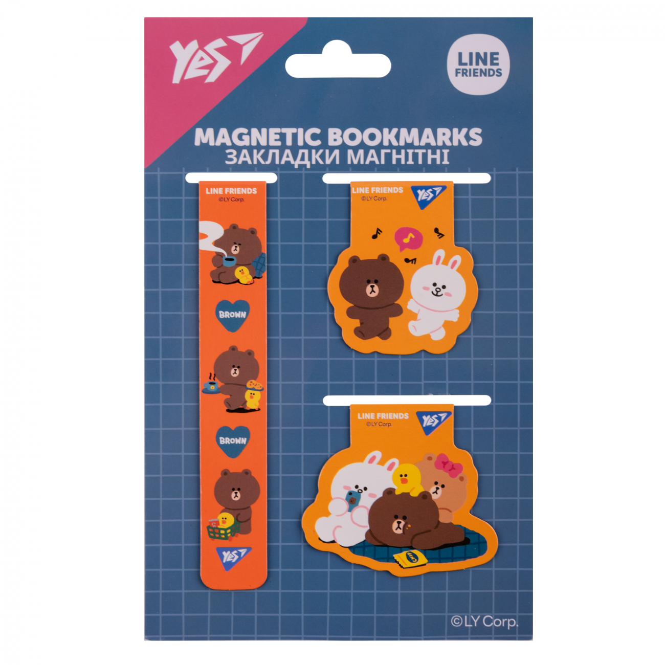 Закладки магнітні Yes "Line Friends" 3 шт, 708357 1