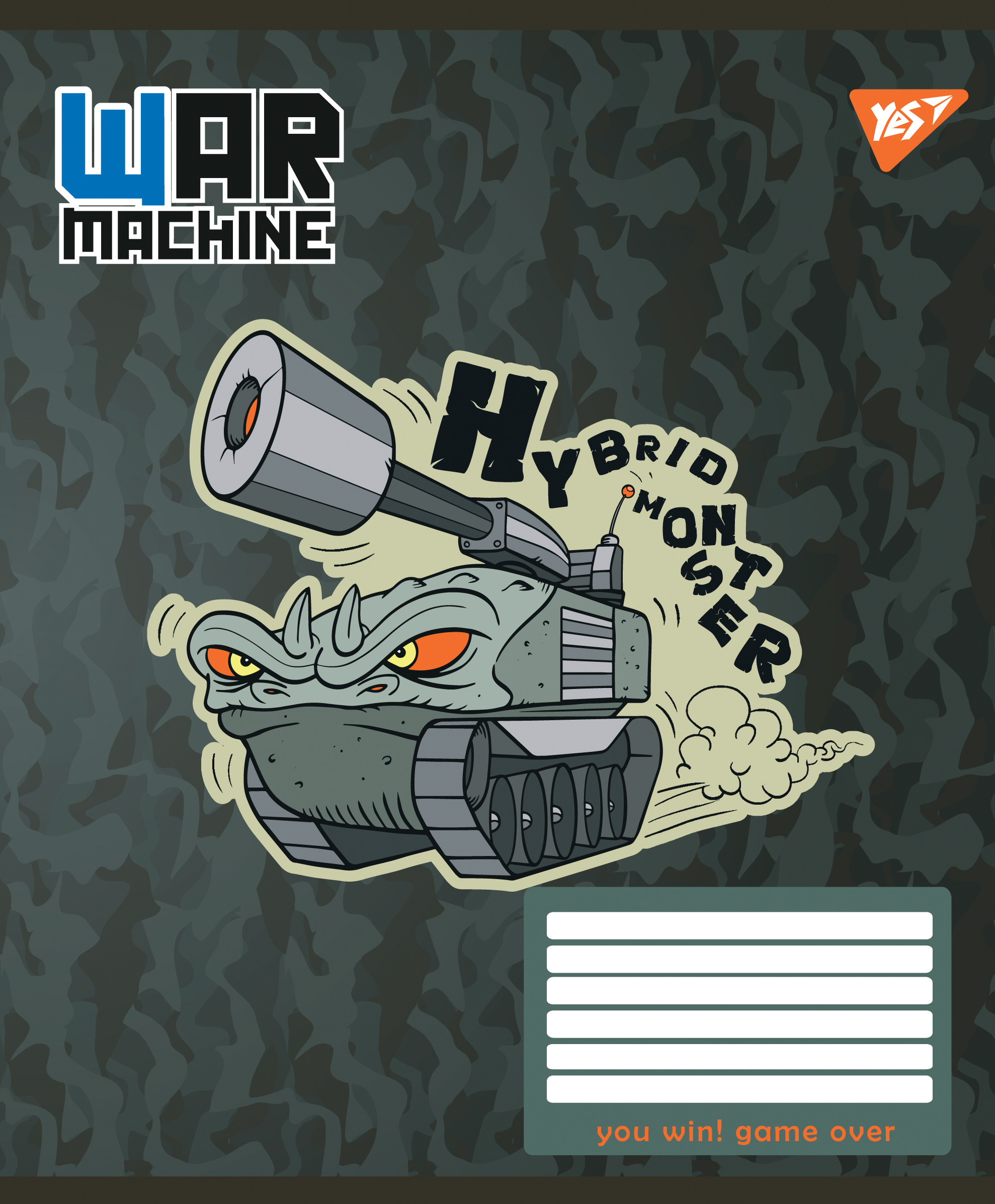Тетрадь 12 лин. YES War machine, 766296 1