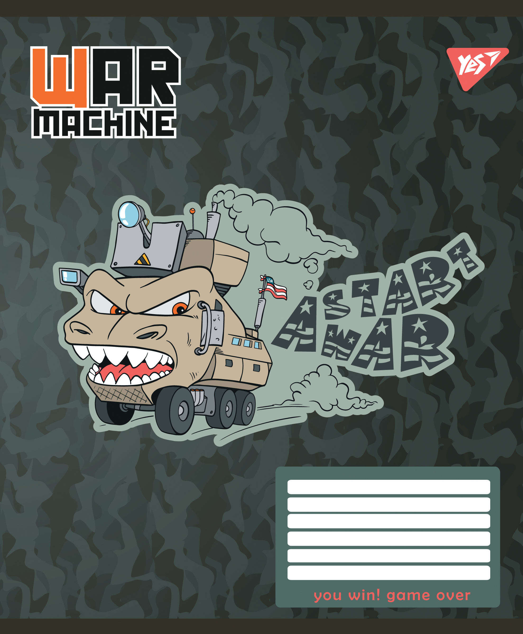 Тетрадь 12 лин. YES War machine, 766296 2