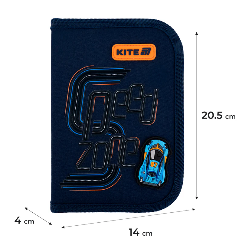 Пенал Kite 1 від., 2 відв., без наповнення 622 Speed Zone, K25-622-4 2