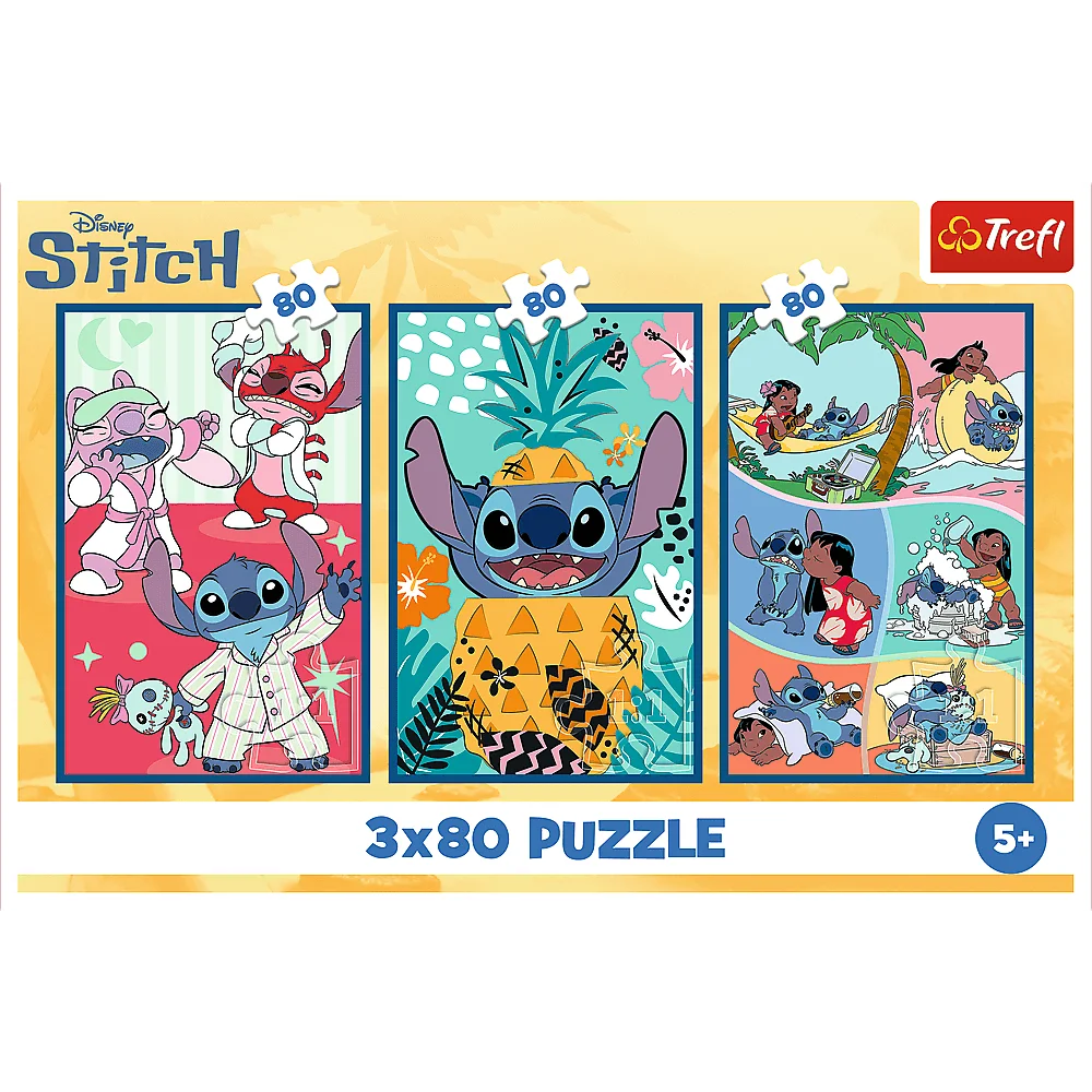 Пазл "3х80" - Світ Cтіча, Lilo&Stitch, 34885 1