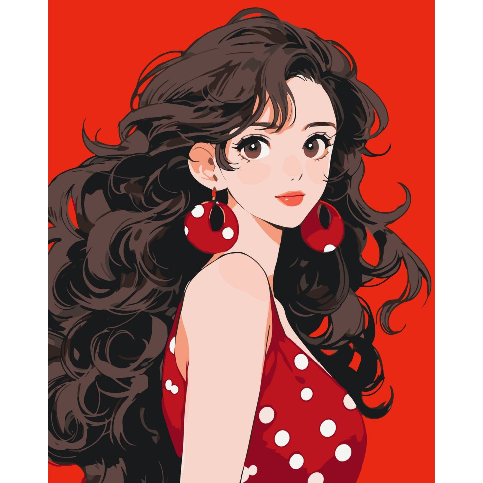 Картина по номерам 40*50 см "Anime girl", 10132-AC