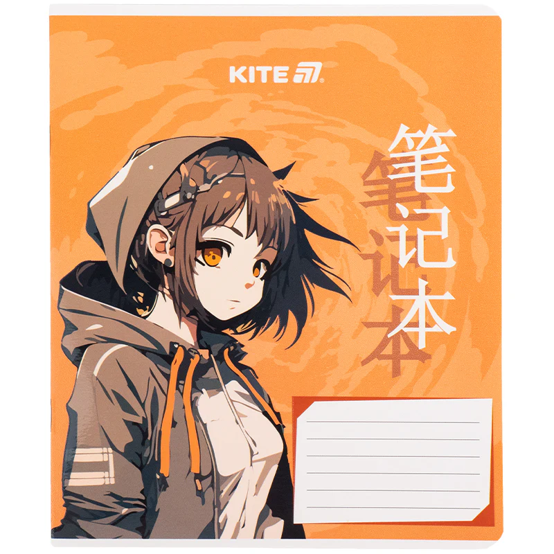 Зошит 18 арк., кл., гібр. лак + УФ лак, Kite Anime, K25-236-1 7