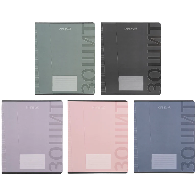 Тетрадь 18 л., кл., софт тач + УФ лак, Kite One color, K25-236-2