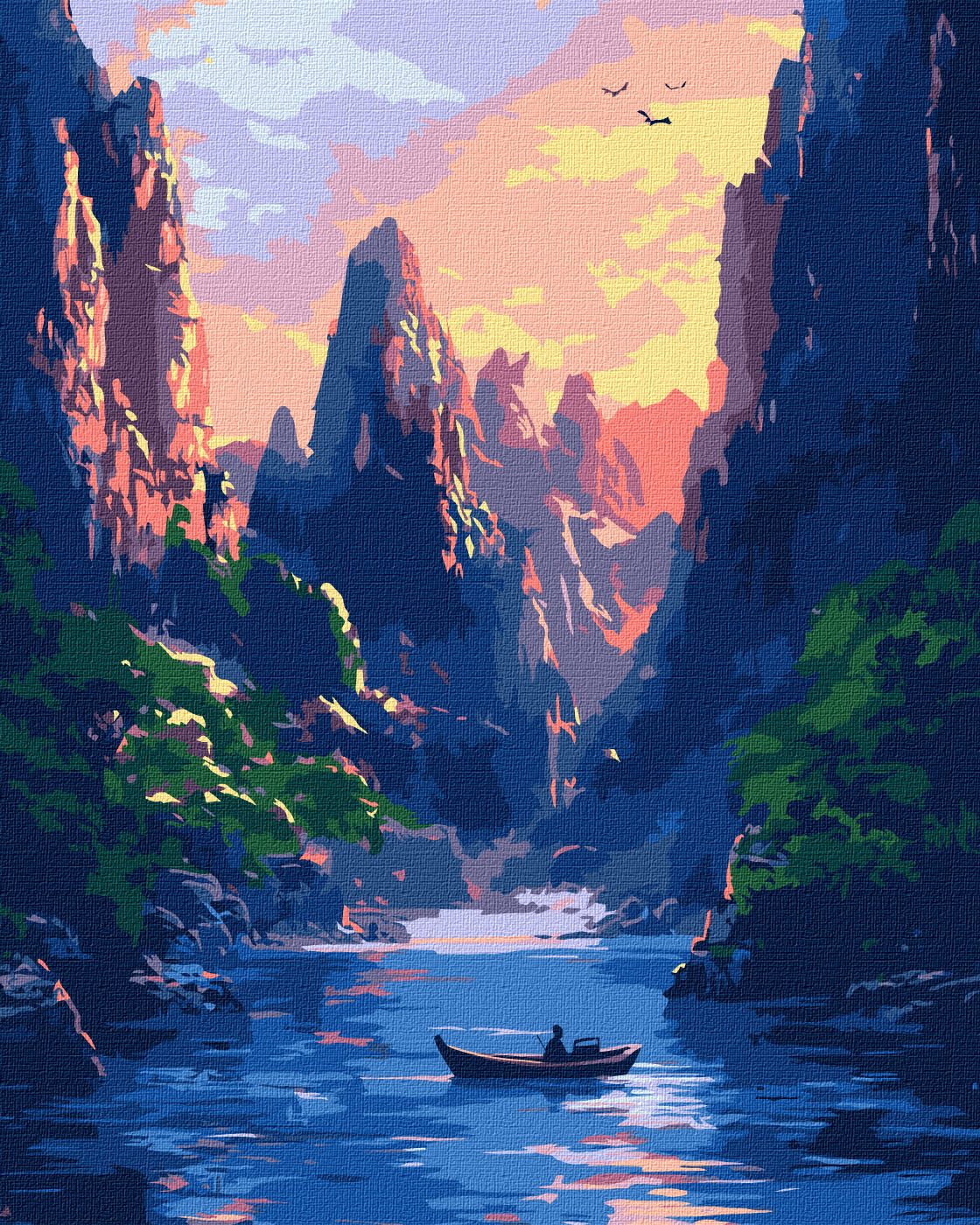 Картина по номерам 40*50 см "Величественные горы", KHO6365, ТМ "Ideyka"