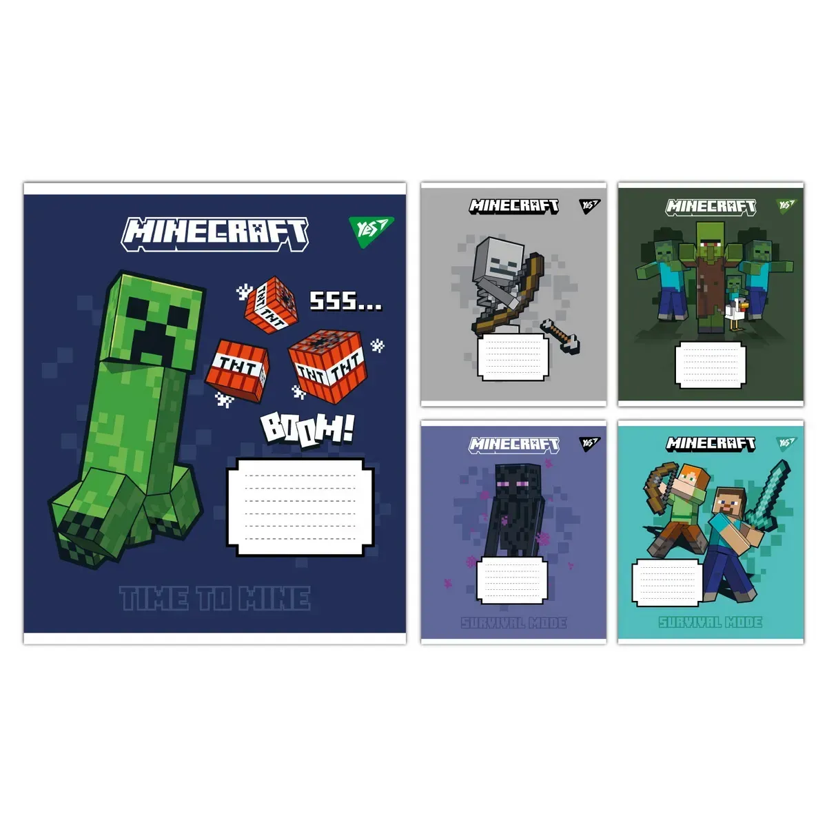 Тетрадь 12 кос. Yes "Minecraft Signs", 767558