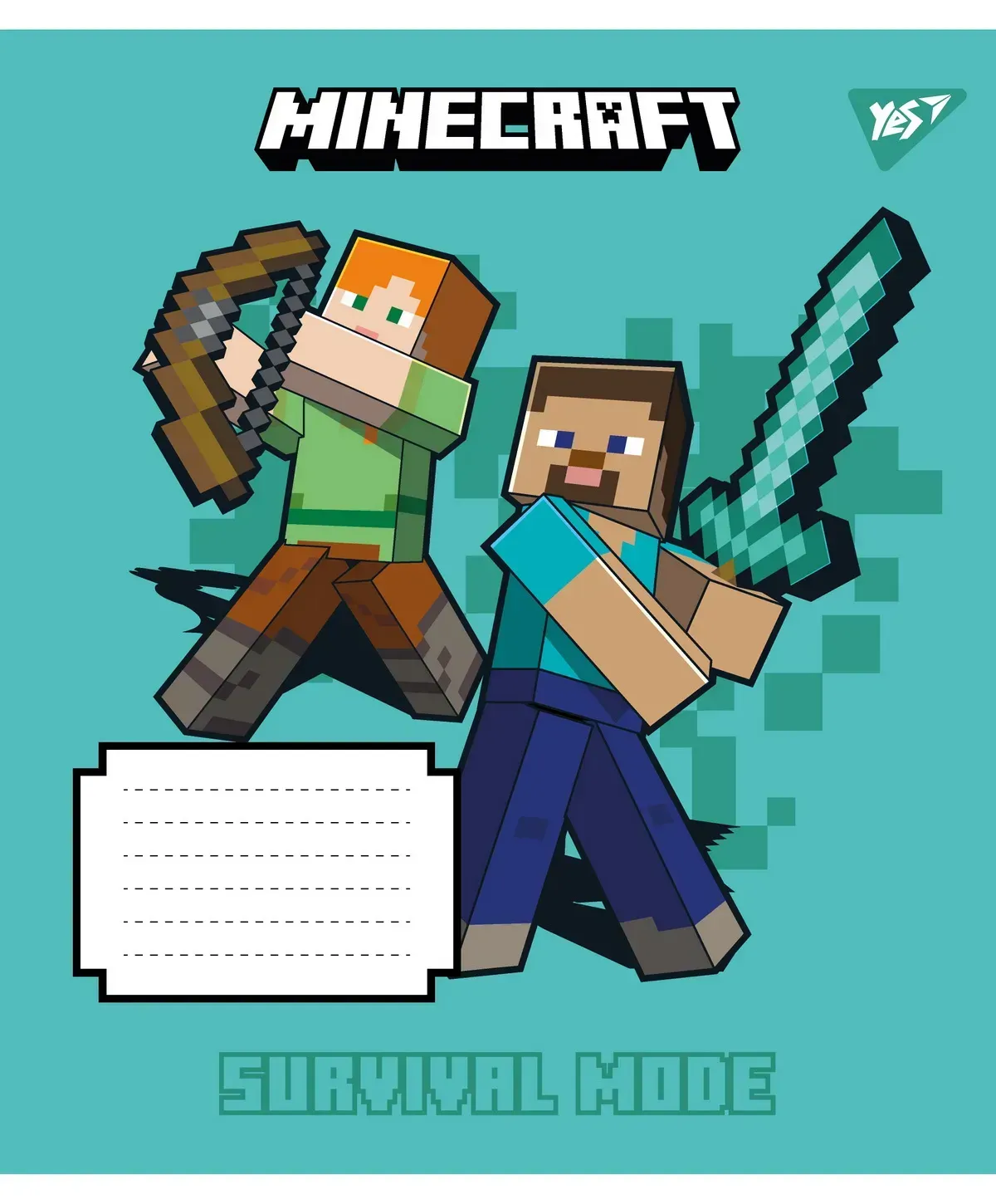 Тетрадь 12 кос. Yes "Minecraft Signs", 767558 1