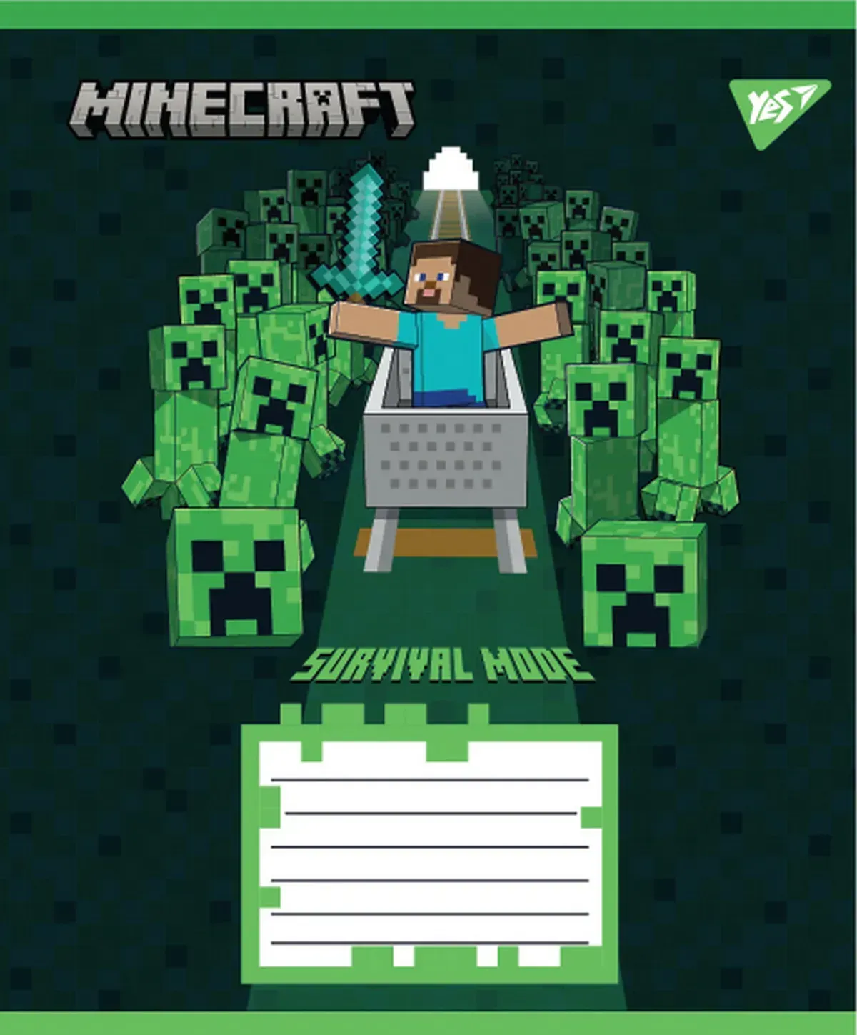 Тетрадь 12 кос. Yes "Minecraft Walls", 767565 2