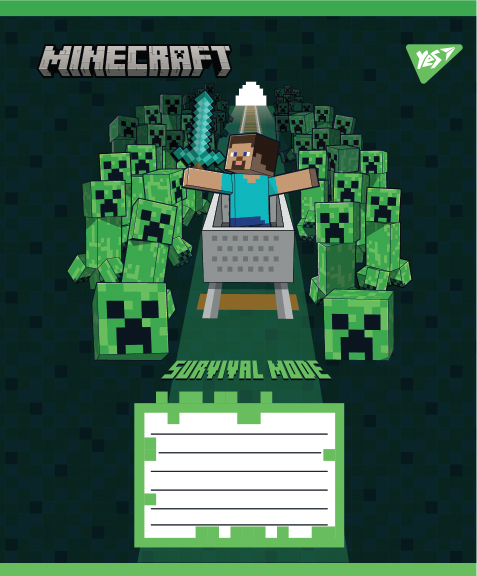 Зошит 12 лін. Yes "Minecraft Walls", 767564 2