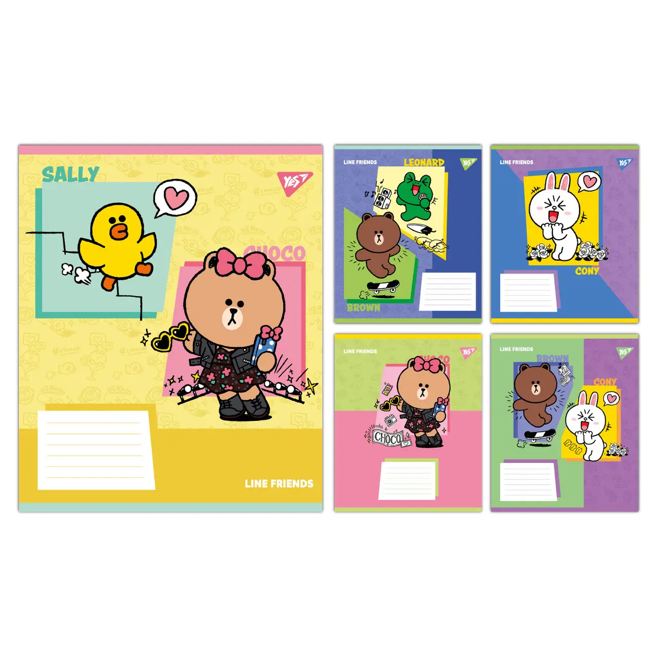 Зошит 18 кл. Yes "Line Friends Funny", 767641