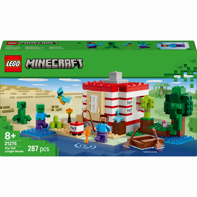 Конструктор Lego Minecraft "Дом по взрывчатке в джунглях", 21275