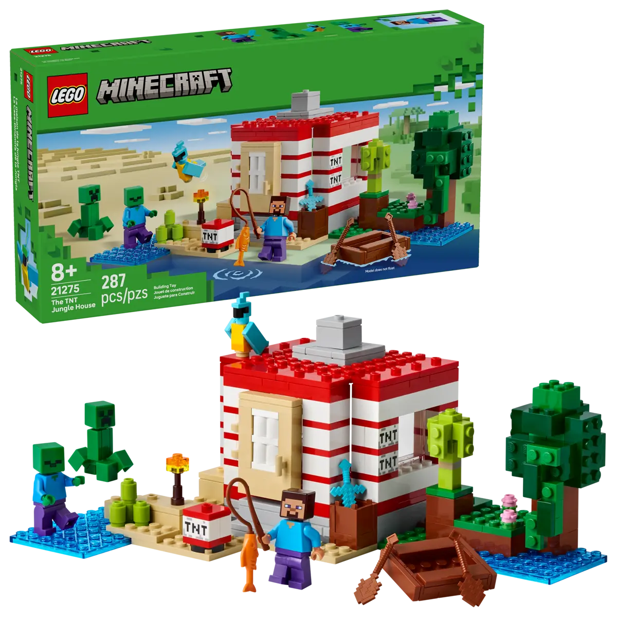 Конструктор Lego Minecraft "Дом по взрывчатке в джунглях", 21275 1