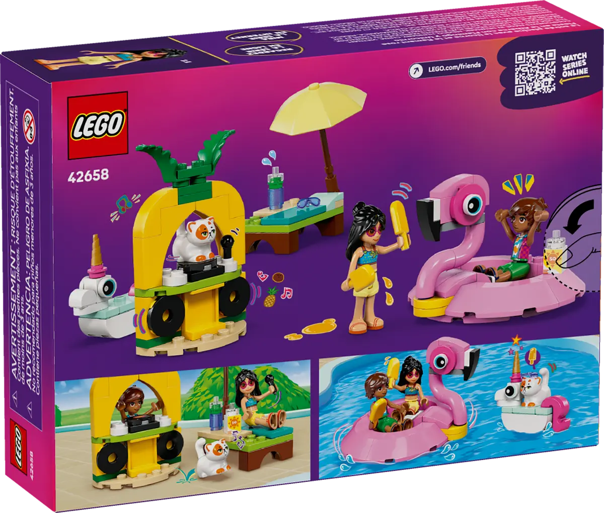 Конструктор Lego Friends "Вечерка единорога и фламинго у бассейна", 42658 10