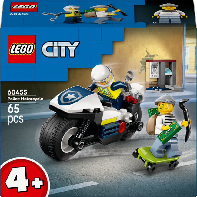Конструктор Lego City "Преследование на полицейском мотоцикле", 60455