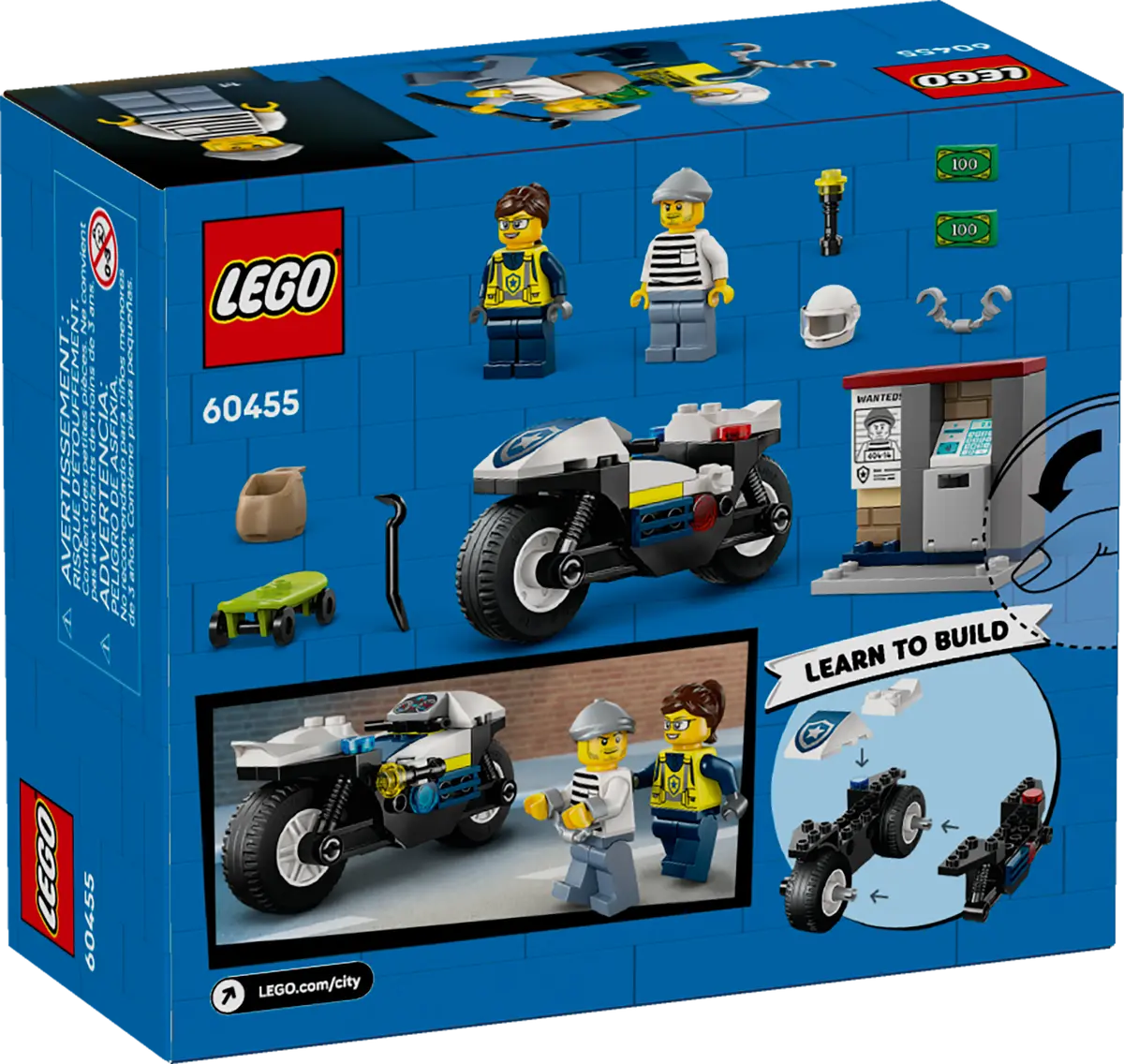 Конструктор Lego City "Преследование на полицейском мотоцикле", 60455 8