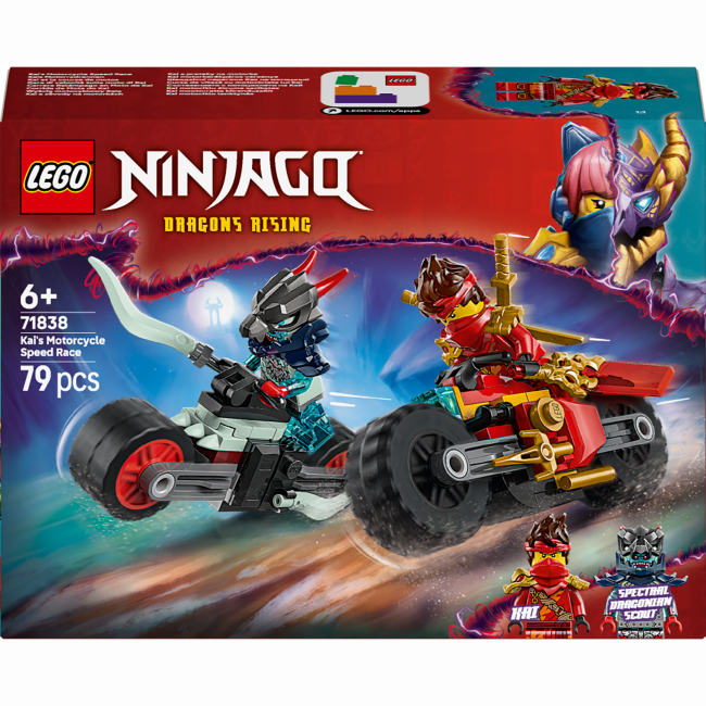 Конструктор Lego Ninjago "Швидкісні перегони Кая на мотоциклі", 71838