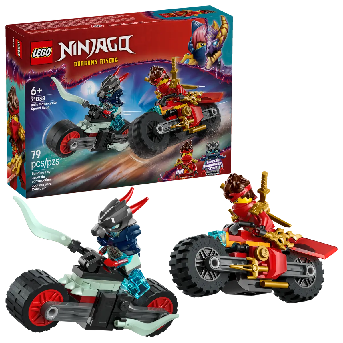 Конструктор Lego Ninjago "Швидкісні перегони Кая на мотоциклі", 71838 1