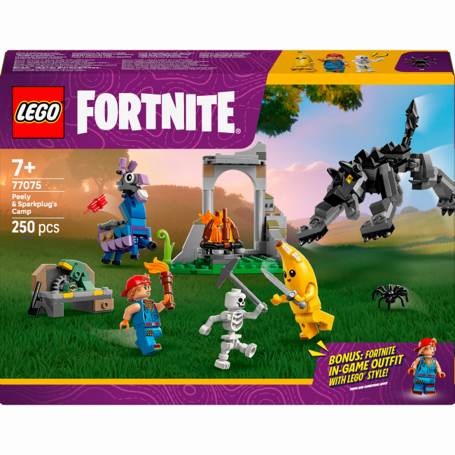 Конструктор Lego Fortnite "Табір Peely та Sparkplug", 77075