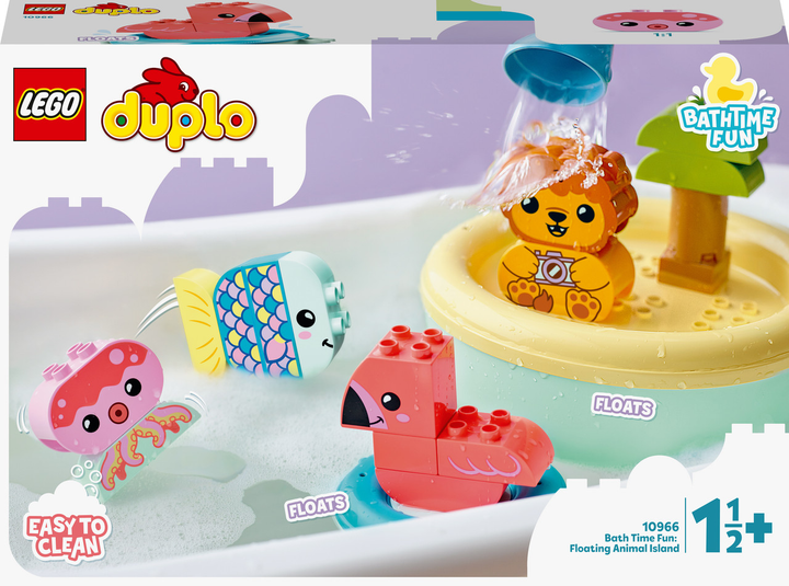 Конструктор Lego Duplo "Веселе купання: Плаваючий острів із тваринами", 10966