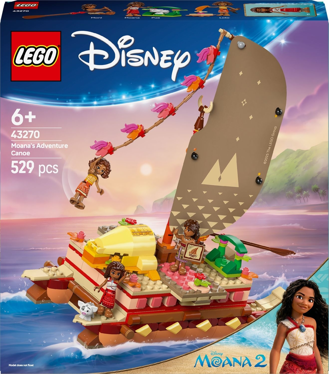 Конструктор Lego Disney "Пошуковий човен Ваяни", 43210