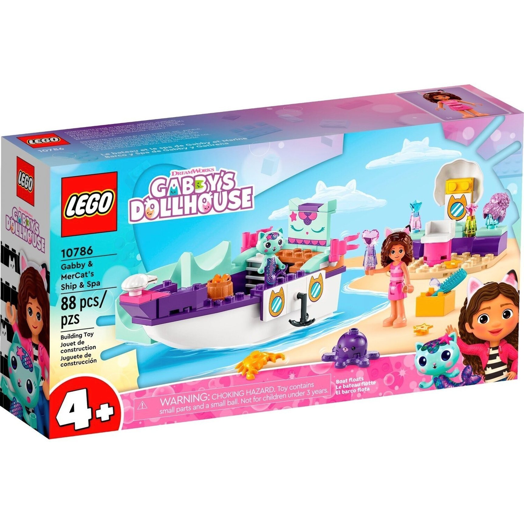 Конструктор Lego Gabby`s Dollhouse "Корабель і спа Ґаббі й Нявки", 10786