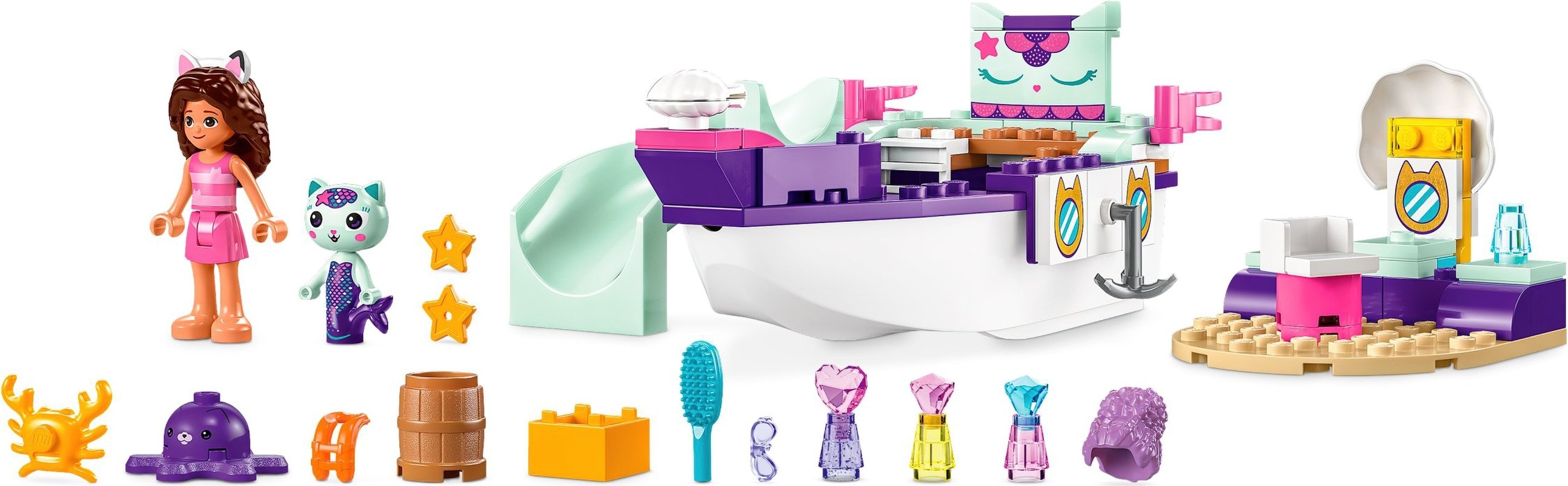 Конструктор Lego Gabby`s Dollhouse "Корабель і спа Ґаббі й Нявки", 10786 1