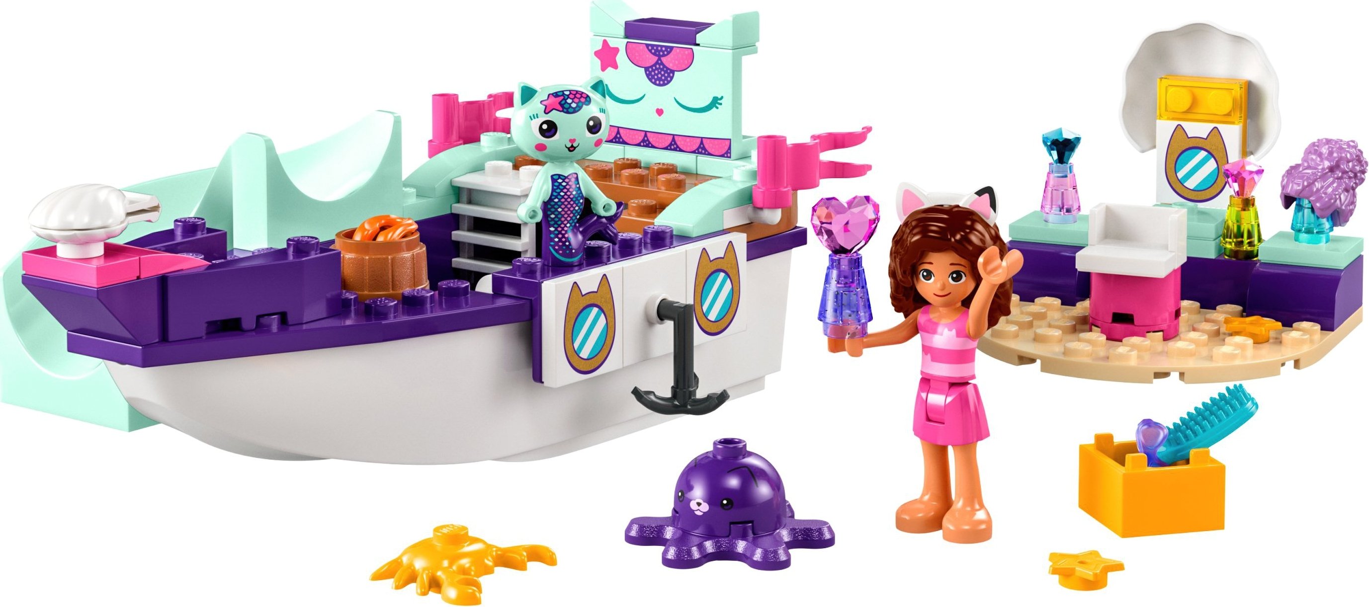 Конструктор Lego Gabby`s Dollhouse "Корабель і спа Ґаббі й Нявки", 10786 3
