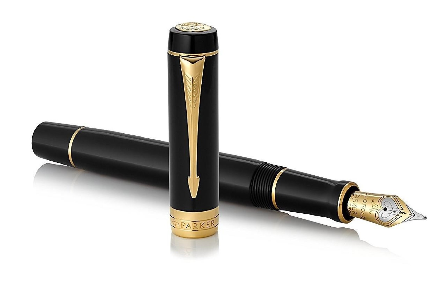 Ручка перо Duofold Classic Black позолоченая Parker